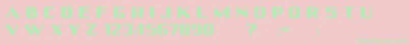 MerchantryDemo Font – Green Fonts on Pink Background