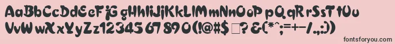 fuente Croissantitc – Fuentes Negras Sobre Fondo Rosa