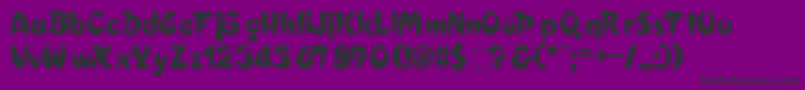 Croissantitc Font – Black Fonts on Purple Background