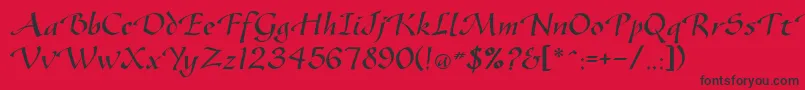 Gazelleflf Font – Black Fonts on Red Background