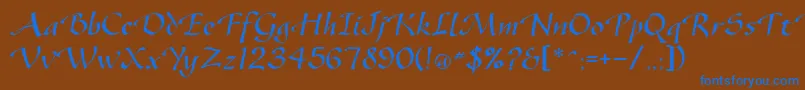 Gazelleflf Font – Blue Fonts on Brown Background
