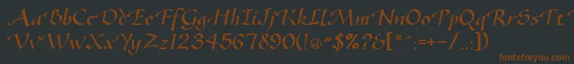 Gazelleflf Font – Brown Fonts on Black Background