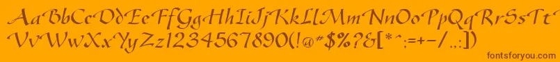 Gazelleflf Font – Brown Fonts on Orange Background