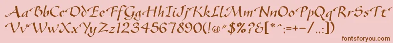 Gazelleflf Font – Brown Fonts on Pink Background