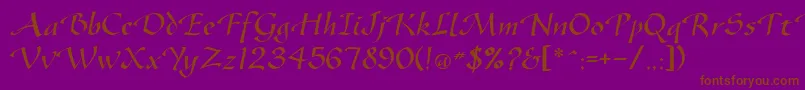 Gazelleflf Font – Brown Fonts on Purple Background