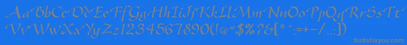 Gazelleflf Font – Gray Fonts on Blue Background