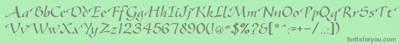 Gazelleflf Font – Gray Fonts on Green Background