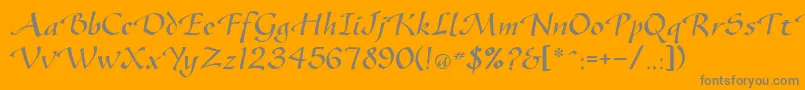 Gazelleflf Font – Gray Fonts on Orange Background