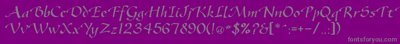 Gazelleflf Font – Gray Fonts on Purple Background
