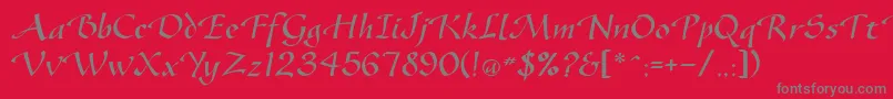 Gazelleflf Font – Gray Fonts on Red Background
