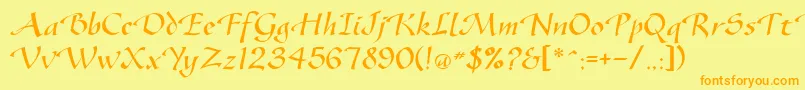 Gazelleflf Font – Orange Fonts on Yellow Background