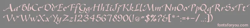 Gazelleflf Font – Pink Fonts on Gray Background