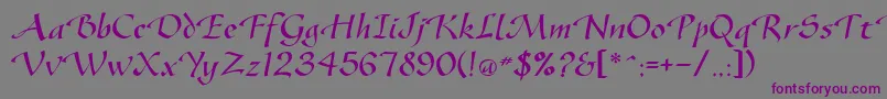 Gazelleflf Font – Purple Fonts on Gray Background