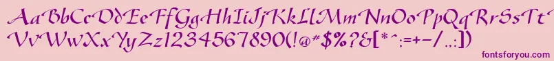 Gazelleflf Font – Purple Fonts on Pink Background