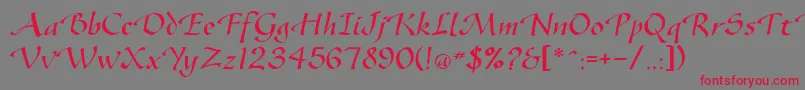 Gazelleflf Font – Red Fonts on Gray Background
