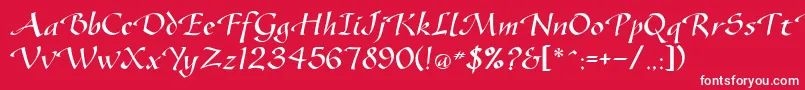 Gazelleflf Font – White Fonts on Red Background
