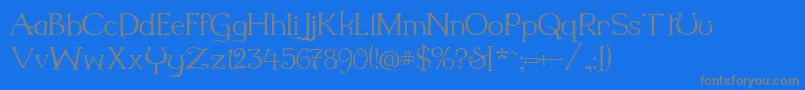 Milleni Font – Gray Fonts on Blue Background