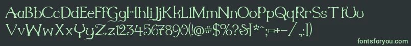 Milleni Font – Green Fonts on Black Background