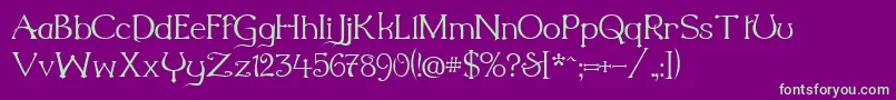 Milleni Font – Green Fonts on Purple Background