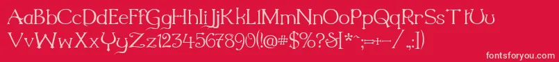 Milleni Font – Pink Fonts on Red Background