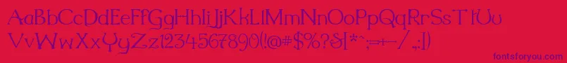 Milleni Font – Purple Fonts on Red Background