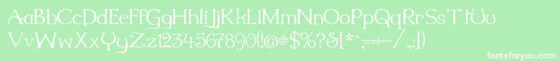 Milleni Font – White Fonts on Green Background