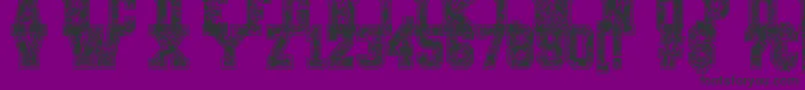 PaysleySports Font – Black Fonts on Purple Background