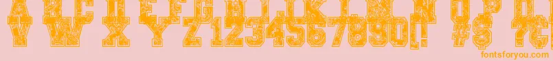 PaysleySports Font – Orange Fonts on Pink Background