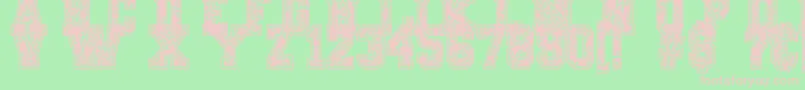 PaysleySports Font – Pink Fonts on Green Background