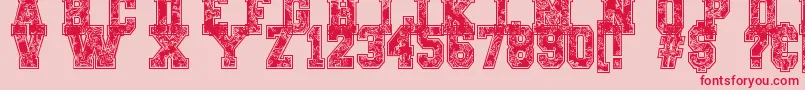 PaysleySports Font – Red Fonts on Pink Background