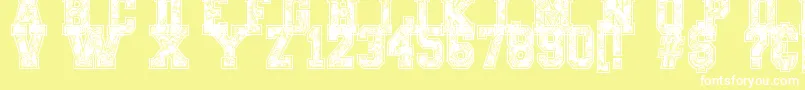 PaysleySports Font – White Fonts on Yellow Background