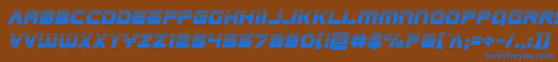 Edgeracerhalfital Font – Blue Fonts on Brown Background