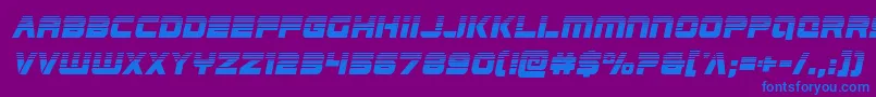 Edgeracerhalfital Font – Blue Fonts on Purple Background