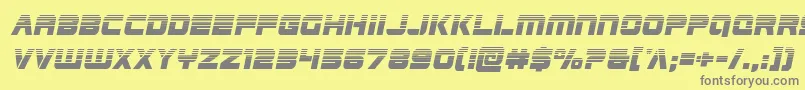 Edgeracerhalfital Font – Gray Fonts on Yellow Background
