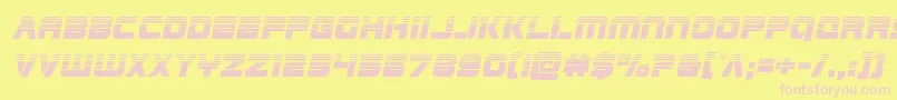 Edgeracerhalfital Font – Pink Fonts on Yellow Background