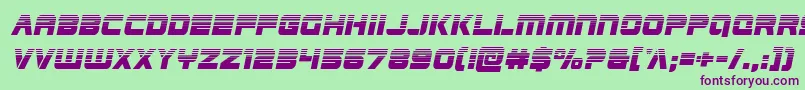 Edgeracerhalfital Font – Purple Fonts on Green Background