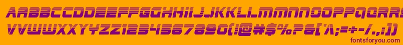 Edgeracerhalfital Font – Purple Fonts on Orange Background