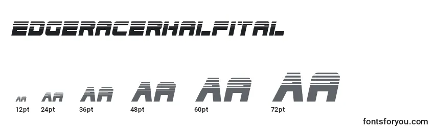 Edgeracerhalfital Font Sizes