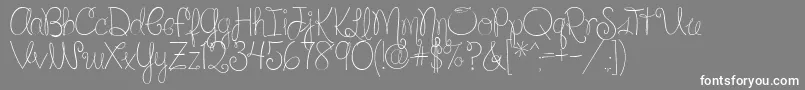 SilverBellybuttonRingReg2 Font – White Fonts on Gray Background