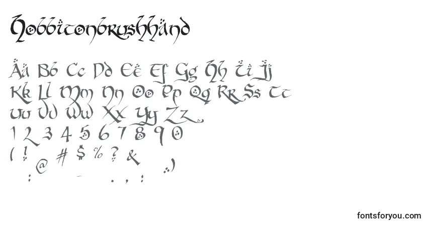 Fuente Hobbitonbrushhand - alfabeto, números, caracteres especiales