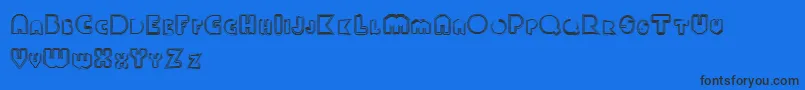 Шрифт Paulklein – чёрные шрифты на синем фоне