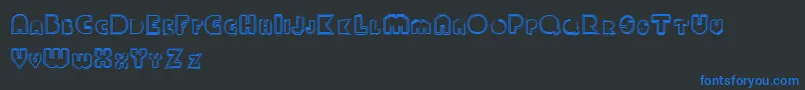 Paulklein Font – Blue Fonts on Black Background
