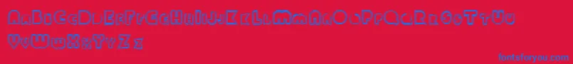 Paulklein Font – Blue Fonts on Red Background