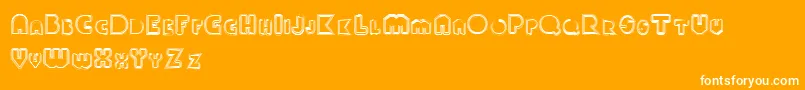 Paulklein Font – White Fonts on Orange Background