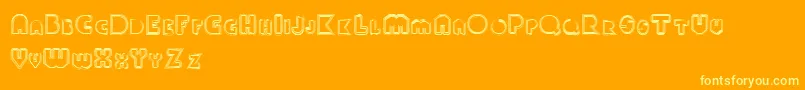 Paulklein Font – Yellow Fonts on Orange Background