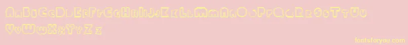 Paulklein Font – Yellow Fonts on Pink Background