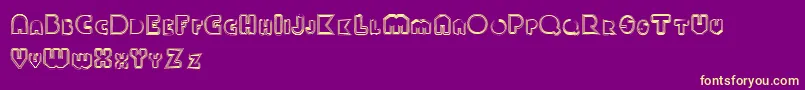 Paulklein Font – Yellow Fonts on Purple Background
