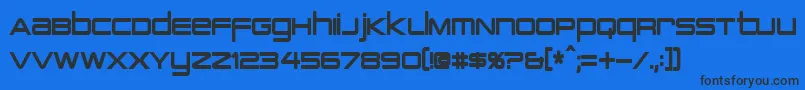 PcapTerminalCondensedBold Font – Black Fonts on Blue Background