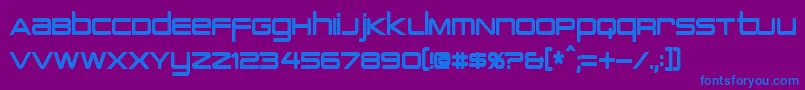 PcapTerminalCondensedBold Font – Blue Fonts on Purple Background