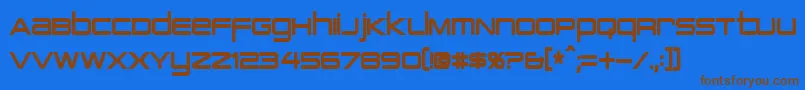 PcapTerminalCondensedBold Font – Brown Fonts on Blue Background